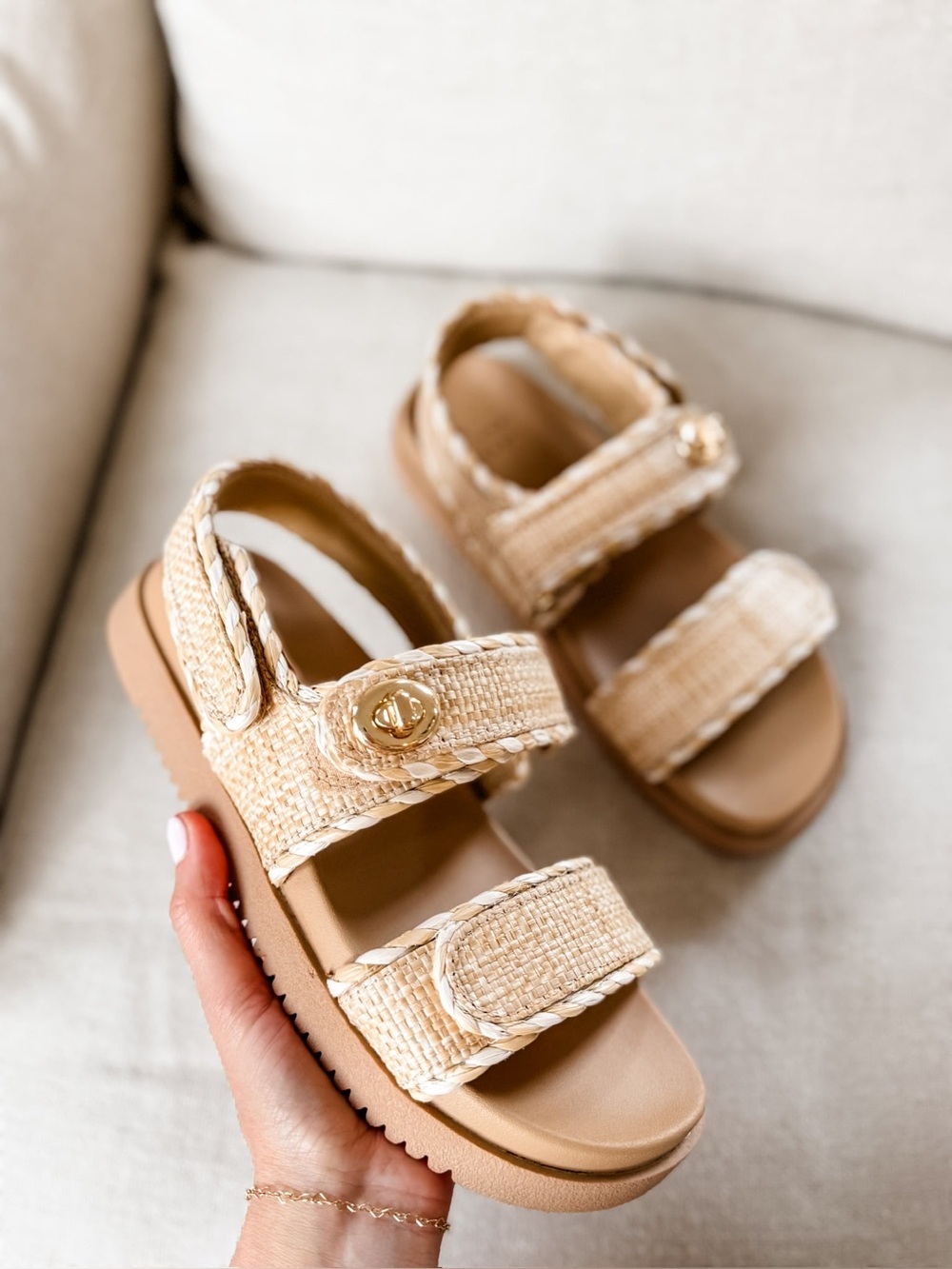 A New Day Tilly Raffia Dad Sandals Women’s Size 8.5 NWT
